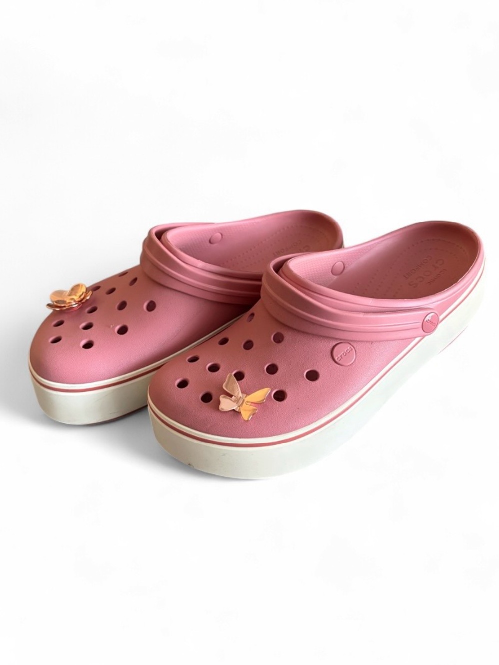 CROCS Platforms in Dusty Pink